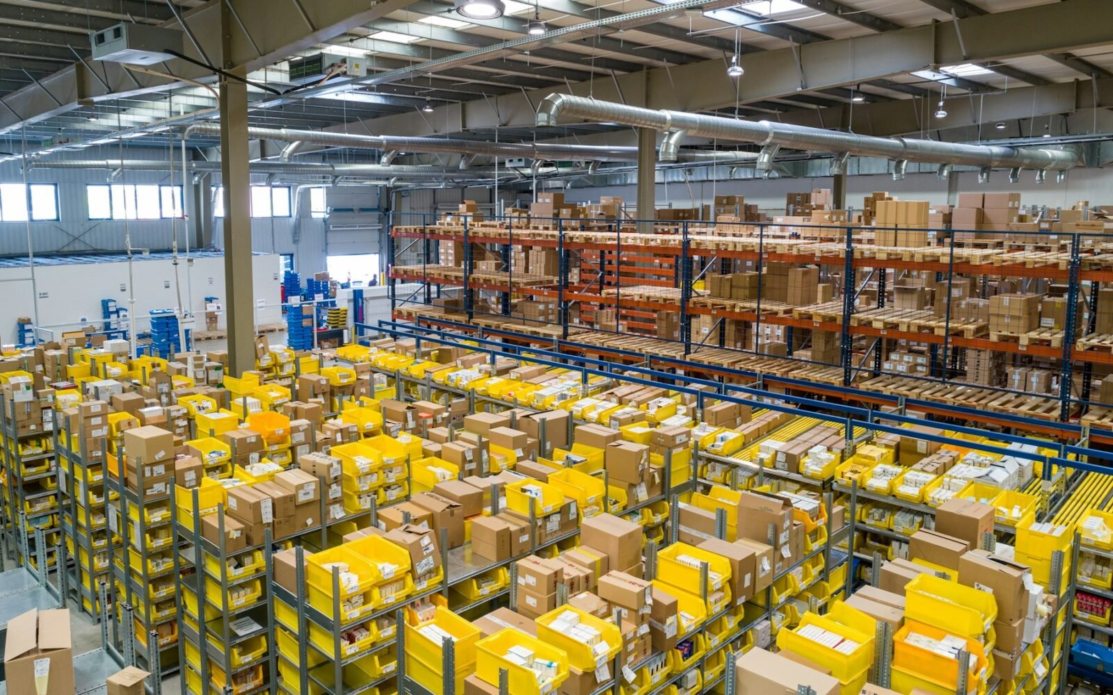 Online store orders packed for delivery